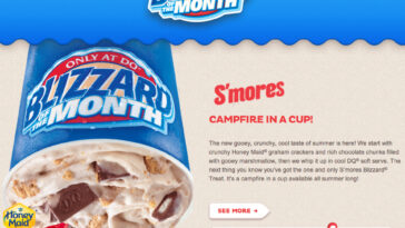 How many calories are in a small DQ snickers blizzard?