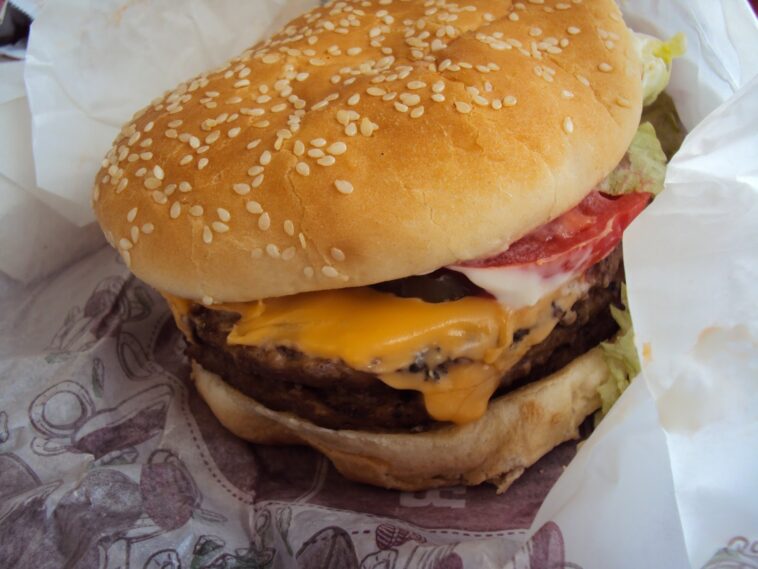 How many calories are in a triple steak burger from Steak and Shake?