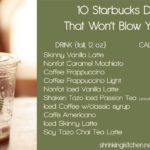 How many calories are in a venti skinny vanilla latte from Starbucks?
