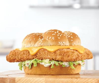 How many calories are in an Arby's fish sandwich without tartar sauce?