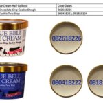 How many calories does Blue Bell ice cream have?