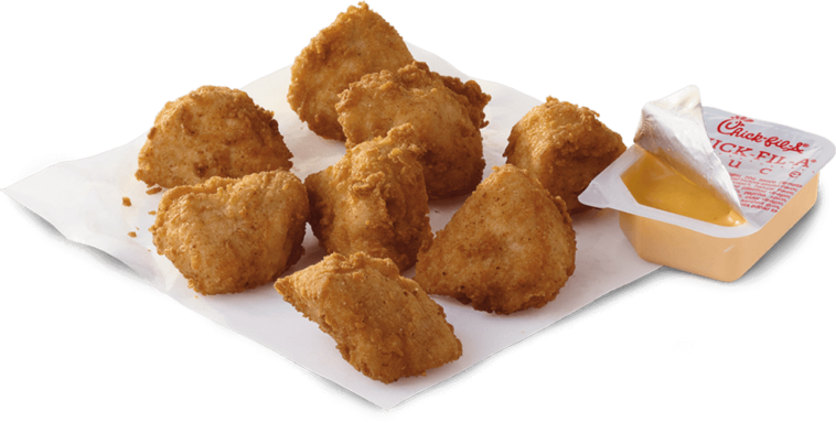 How many calories in 12 Chick-fil-A nuggets?