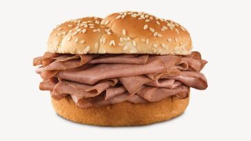 How many calories in Arby's roast beef no bun?