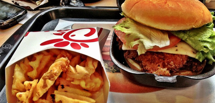 How many calories in Chick-fil-A chicken biscuit without biscuit?