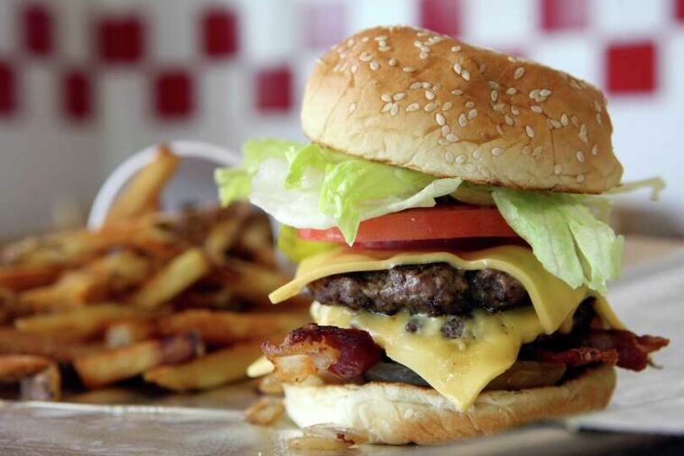 How many calories in a Five Guys cheeseburger all the way?