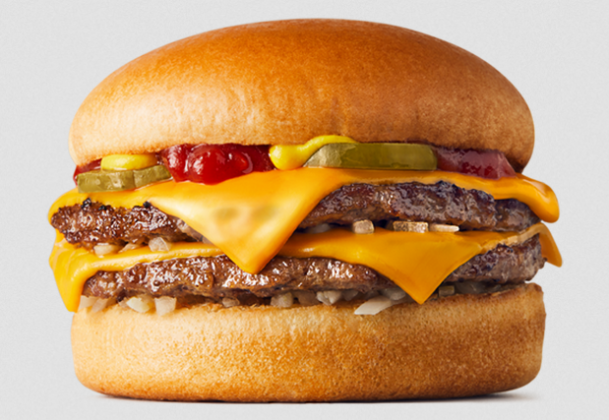 How many calories in a McDonald's double cheeseburger without the bun?