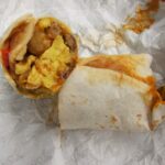 How many calories in a homemade breakfast burrito?