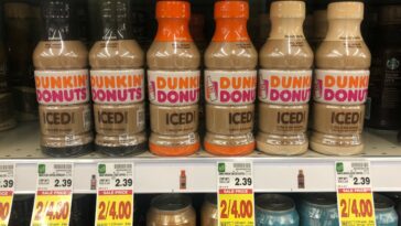 How many calories in a medium vanilla iced coffee from Dunkin Donuts?