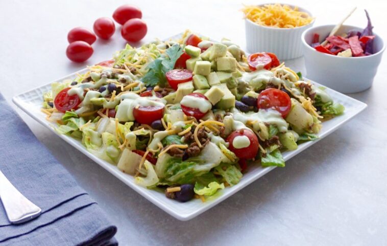 How many calories is a taco salad without the shell?