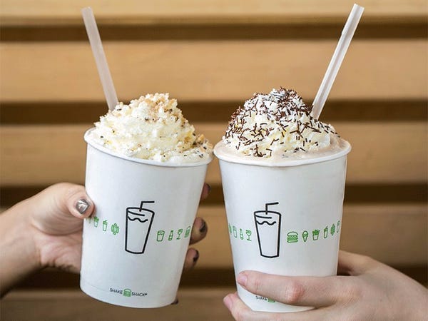 How many calories is a vanilla shake from Shake Shack?