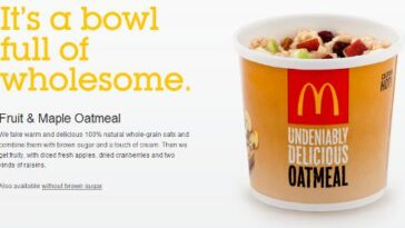 How many carbs are in McDonald's oatmeal?