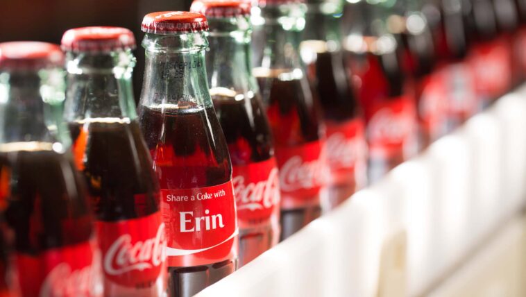 How many different names are on Coke bottles?