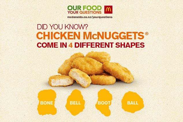 How many different shapes of McNuggets are there?