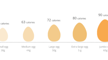 How many grams is a medium egg?
