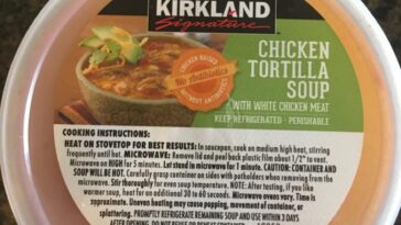 How many servings are in Kirkland Chicken Tortilla soup?