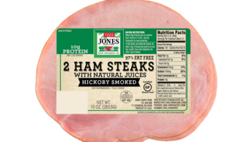 How many slices of ham is 2 oz Hillshire Farm?