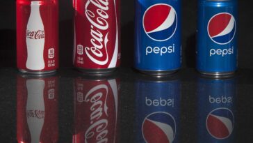 How many soda cans are sold each year?