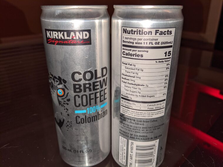 How much caffeine does Costco cold brew have?