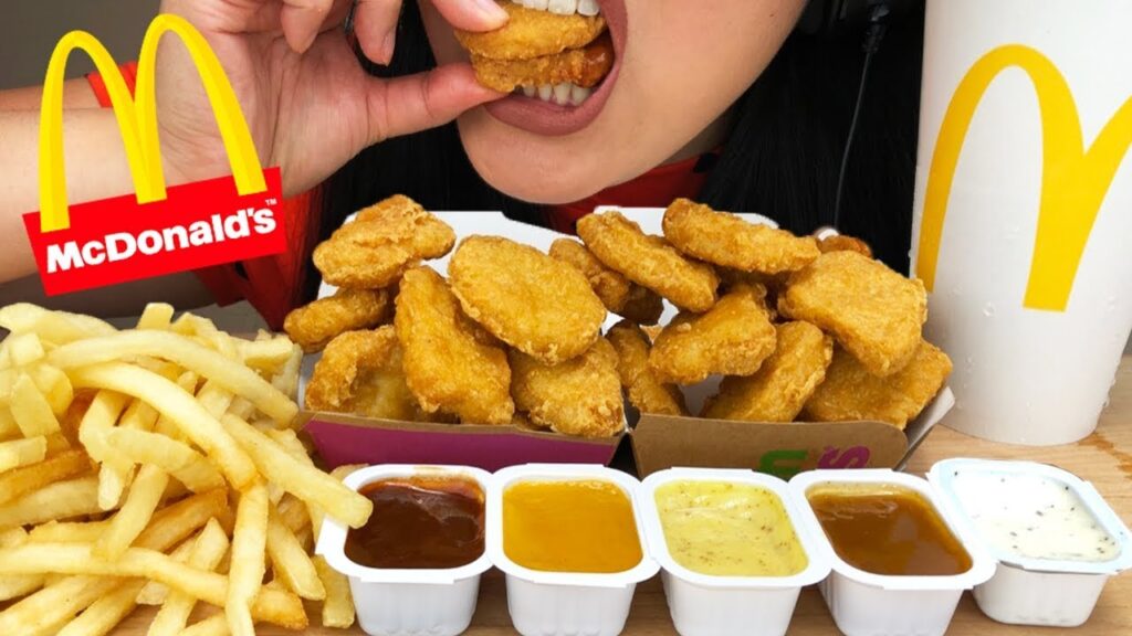 How much is a 10 piece McNuggets and large fries?
