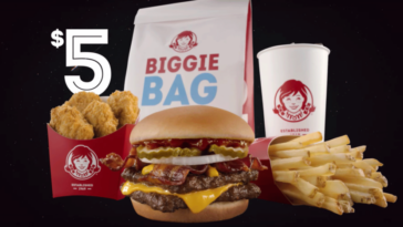 How much is a biggie bag at Wendy's with tax?