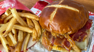 How much is a pretzel Bacon Pub double?