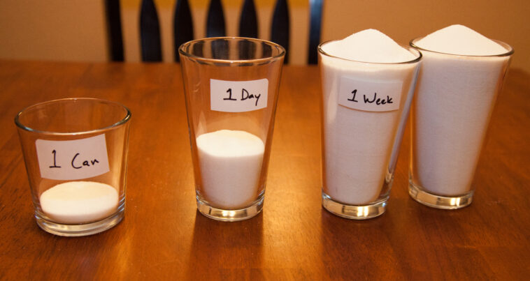 How much sugar is in a 12 oz can of Dr Pepper?