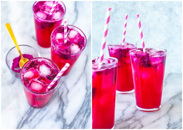 How much sugar is in a large mango dragonfruit refresher from Starbucks?