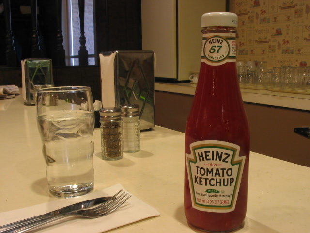 How you can quickly make the ketchup come out of the bottle?