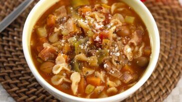 Is Carrabba's minestrone soup vegetarian?