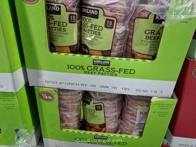 Is Costco grass fed beef patties grass finished?