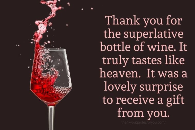 Is a bottle of wine a good thank you gift?
