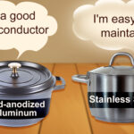 Is it better to bake on aluminum or stainless steel?