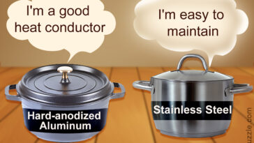 Is it better to bake on aluminum or stainless steel?