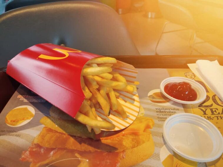 Is the flap on McDonald's fry box for ketchup?