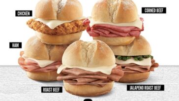 What are the 5 classic sliders at Arby's?
