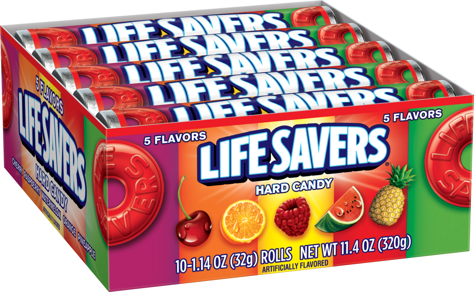 What are the 5 original lifesaver flavors?