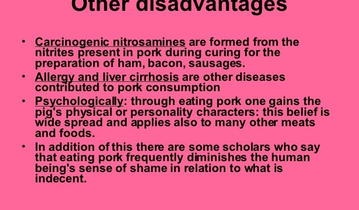 What are the disadvantages of eating pork?