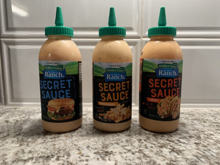 What are the flavors of Hidden Valley secret sauces?
