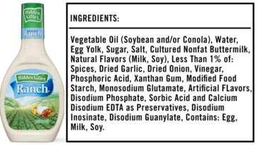 What are the ingredients in Hidden Valley Ranch?