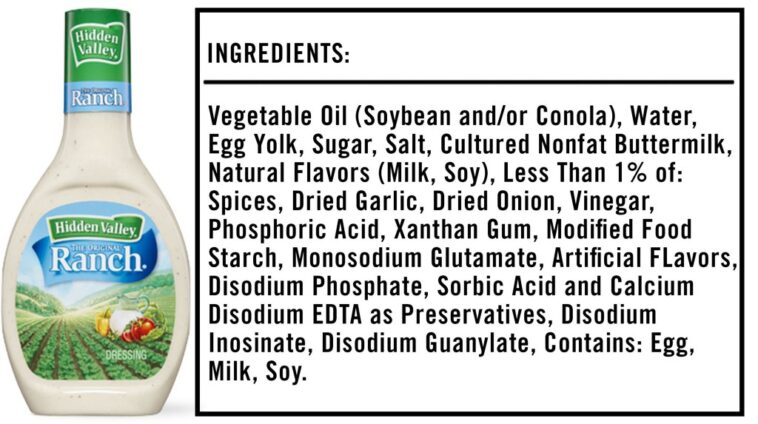 What are the ingredients in Hidden Valley Ranch?