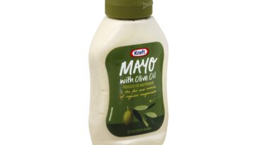 What are the ingredients in Kraft mayo with olive oil?
