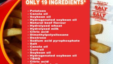 What are the ingredients in Mcdonalds fries?