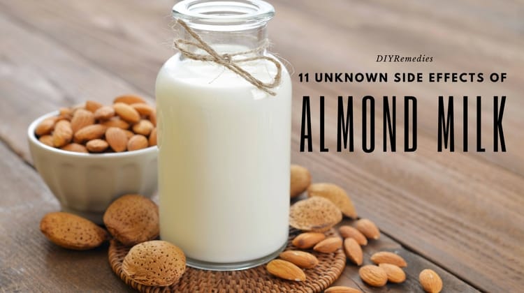 What are the side effects of drinking almond milk?