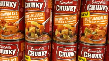 What are the top three selling Campbell's soups?