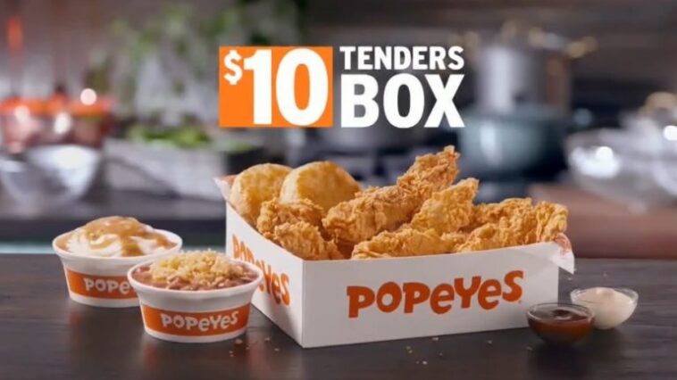 What comes in Popeyes $10 box?
