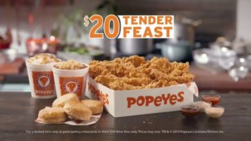 What comes in Popeyes $20 box?
