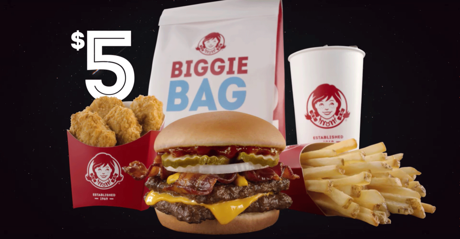 What comes in a Wendy's Biggie bag?