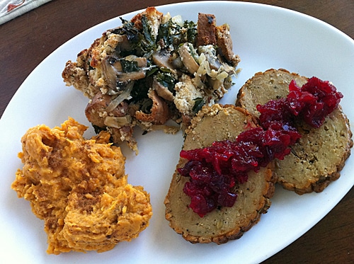 What do vegetarians eat instead of turkey?