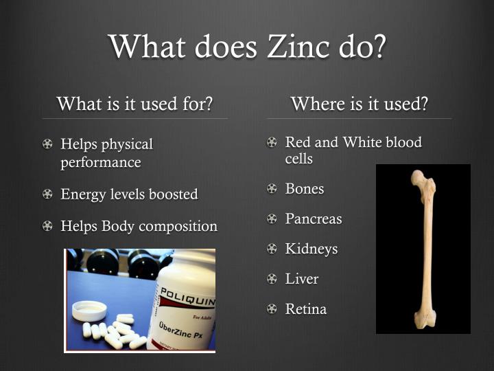 What does zinc do for men?
