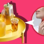 What drink helps a sore throat?